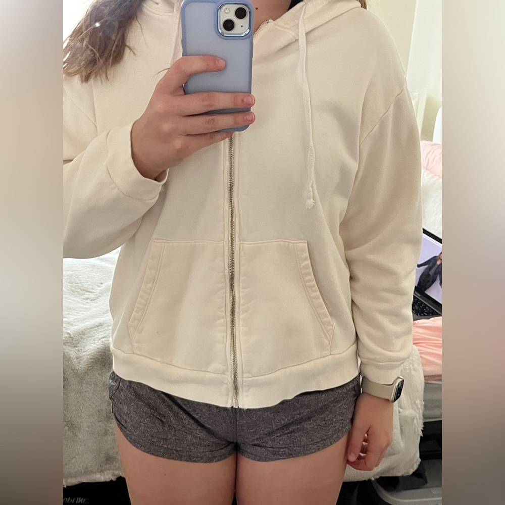 reformation zip up hoodie